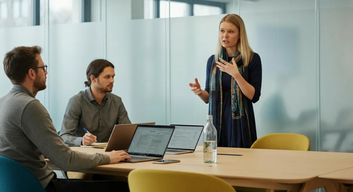 Team bei Immobilienanalyse Gespräch