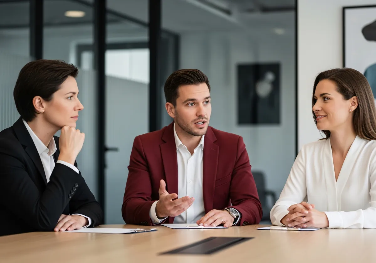 Immobilienanalysten Meeting im Büro