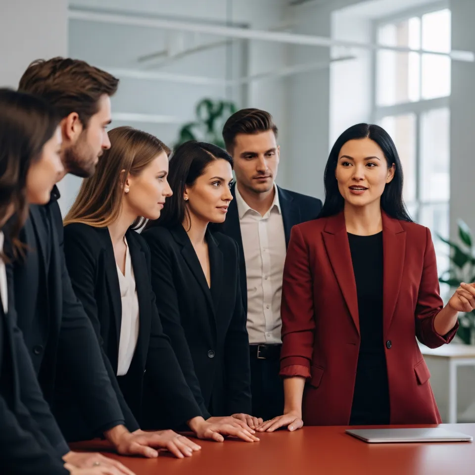 Analystin für Standortbewertung am Schreibtisch